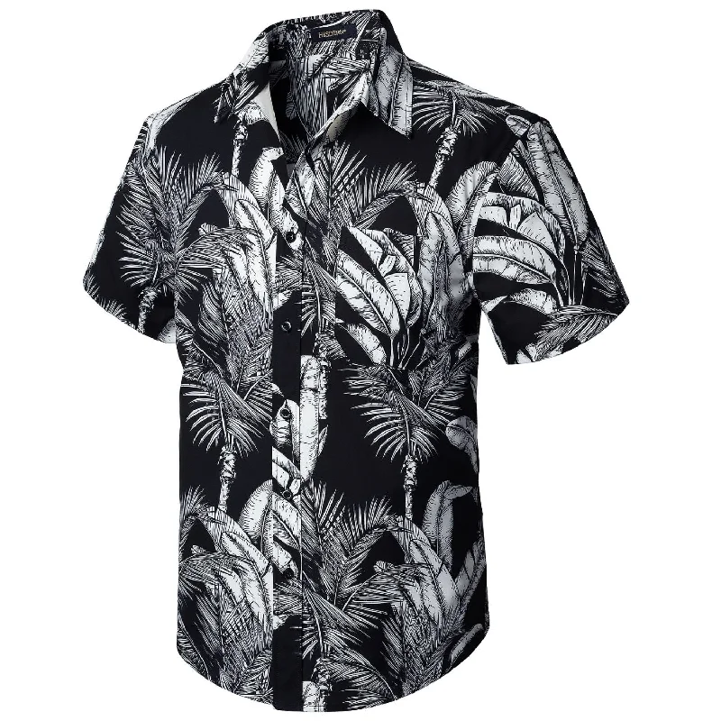 Huge Savings Summer Hawaiian Shirts with Pocket - 02-WHITE/BLACK