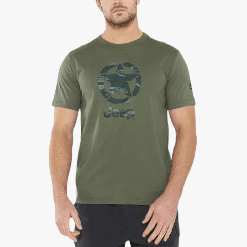 Jeep Mens Logo Icon Strong Short Sleeve Tee Jungle Green