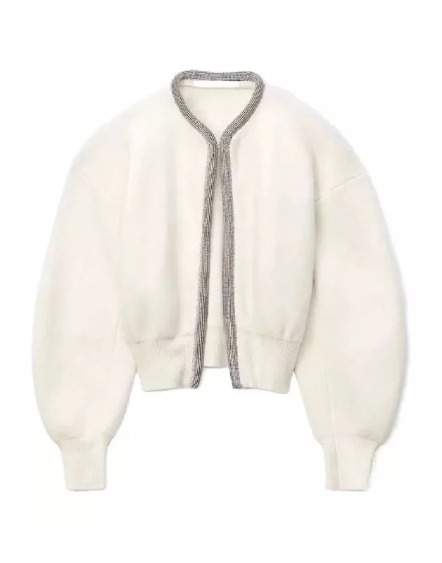 Weekend Deals That Excite Diamond Neckline Open Cardigan