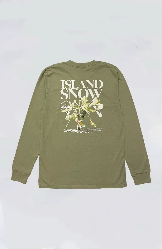 Price Smash Island Snow Hawaii - IS White Ginger Premium Heavyweight L/S Tee