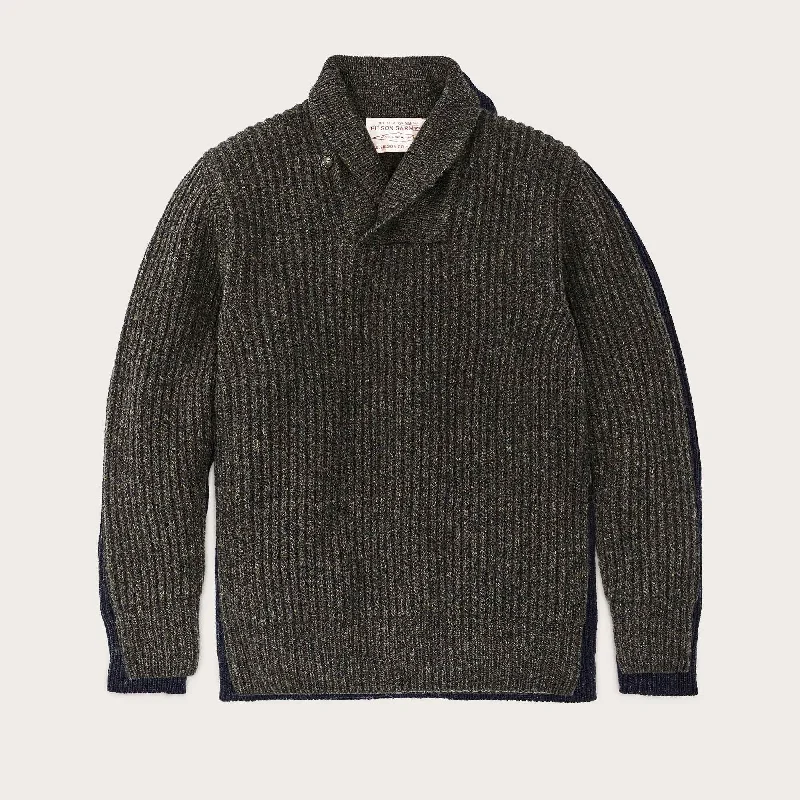 Weekend Discounts to Love BRISTOL SHAWL NECK SWEATER