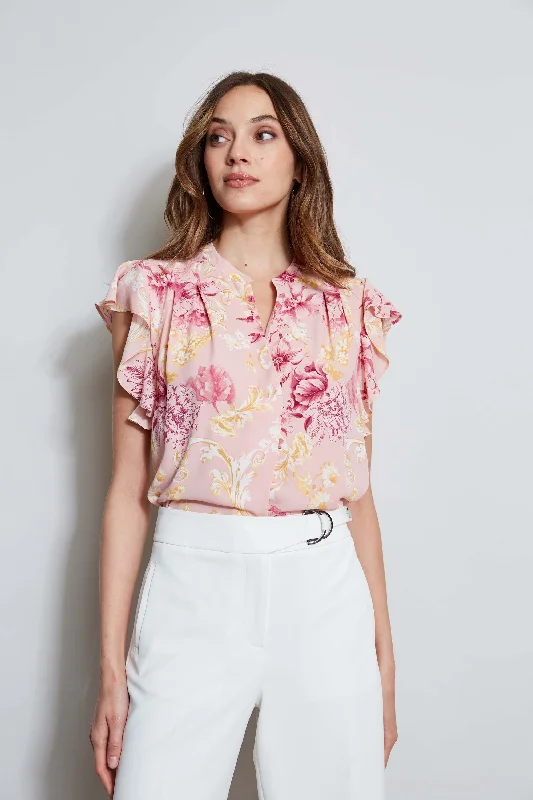 Unbeatable Deal T-Tahari Garden Flutter Sleeve Shirt