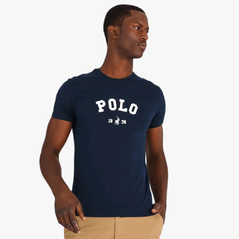 Polo Mens Classic Printed Short Sleeve Tee Navy