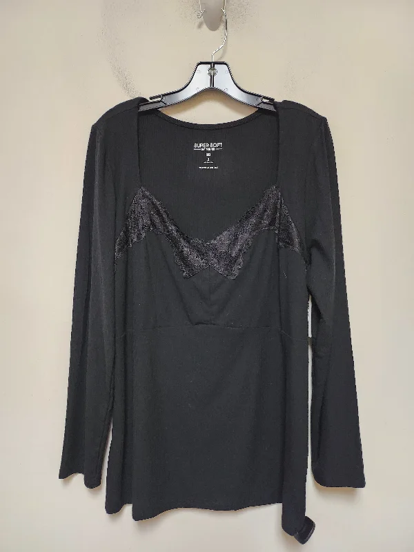 Steals and Deals Top Long Sleeve By Torrid In Black, Size: 2x