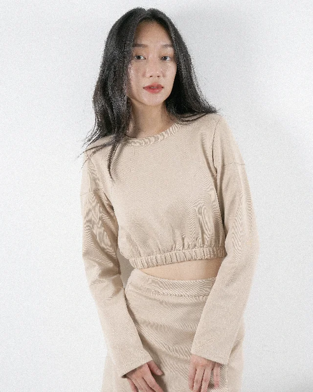 Weekend Specials to Relish Two-Way Space Cotton Top (Khaki)