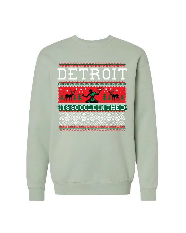 Ink Detroit - Ugly Christmas Sweatshirt - Dusty Sage