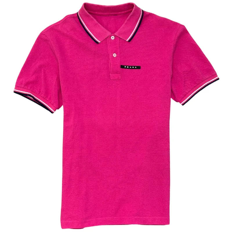 Men's Logo Polo Shirt Pink Size XL