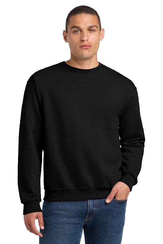 Weekend Offers That Delight Jerzees Mens NuBlend Fleece Crewneck Sweatshirt - Black