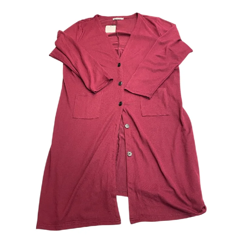 Weekend Bargains Galore Cardigan By Cmc In Purple, Size: 3x