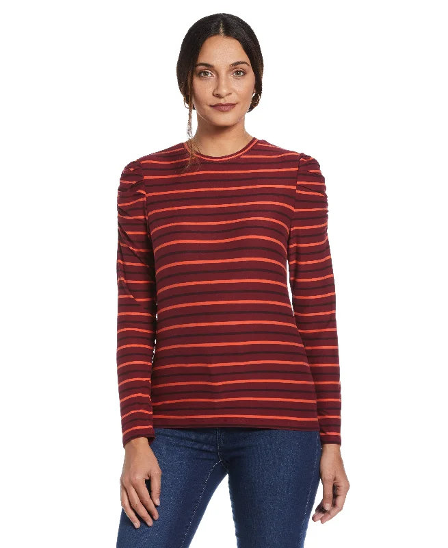 Weekend Offers That Tempt Crew Neck Puff Sleeve Top