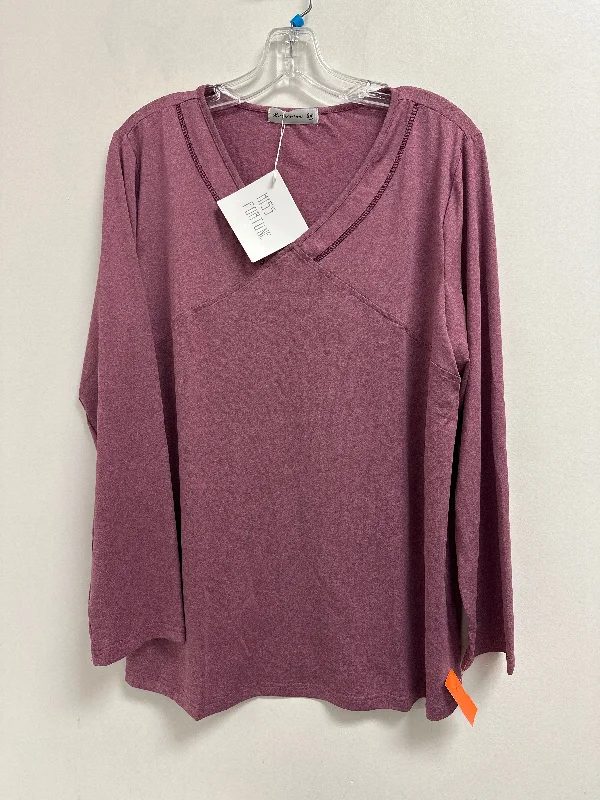 Weekend Specials to Savor Athletic Top Long Sleeve Crewneck By Clothes Mentor In Purple, Size: 2x