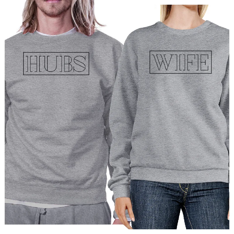 Make Your Weekend Count with Savings Hubs And Wife Matching Couple Grey Sweatshirts