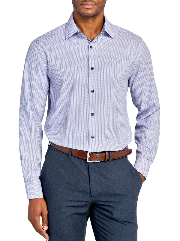 Weekend Discounts to Enjoy Micro Diamond Dotted Performance Dress Shirt