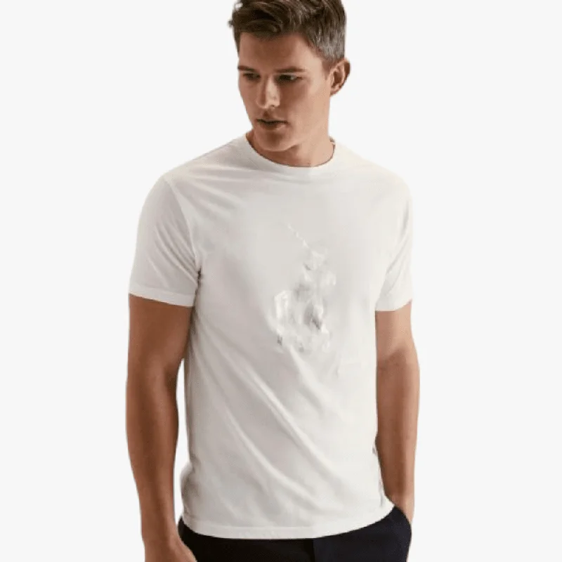 Polo Mens Noah Big Pony Crew Neck Short Sleeve Tee White