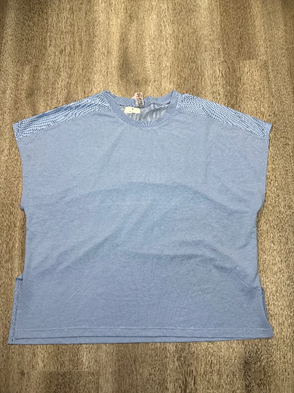 Weekend Offers That Impress Athletic Top Short Sleeve By Mono B In Blue, Size: 3x