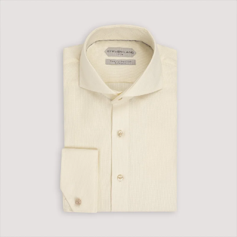 Weekend Deals That Excite The Augustus Dress Shirt | Cutaway Collar | Angled French Cuff | 100% Cotton | Cream Weekend Deals That Excite The Augustus Dress Shirt | Cutaway Collar | Angled French Cuff | 100% Cotton | Cream