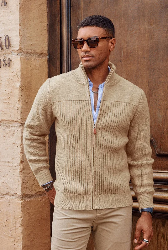 Weekend Deals That Sizzle Men Stylish Stand Collar Cardigan Long Sleeve Zip-up Sweater Knitwear