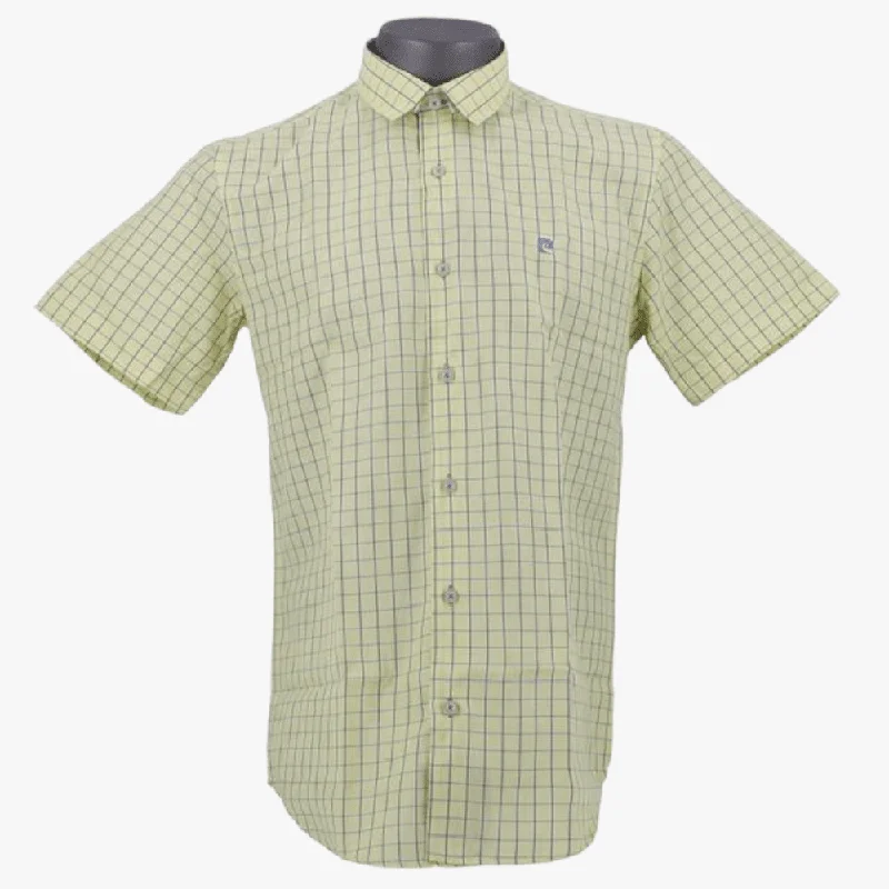 Pierre Cardin Mens Short Sleeve Shirt Lemon