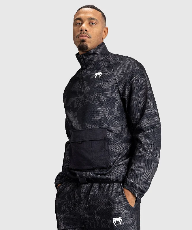 Weekend Savings Bonanza Venum Trooper Men's Half-Zip Jacket - Black/Dark Charcoal