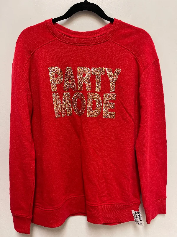 Extra Savings Sweatshirt Crewneck By Crown And Ivy In Red, Size: S