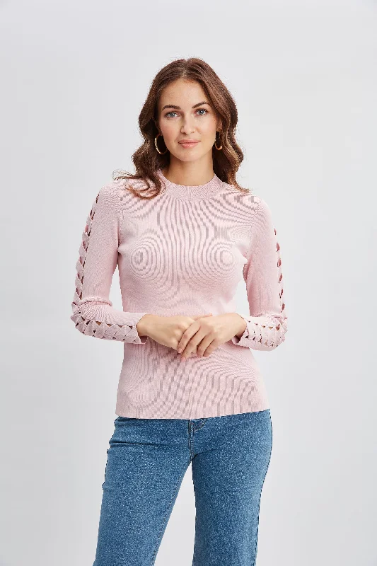 New Deal Openwork Sleeve Sweater