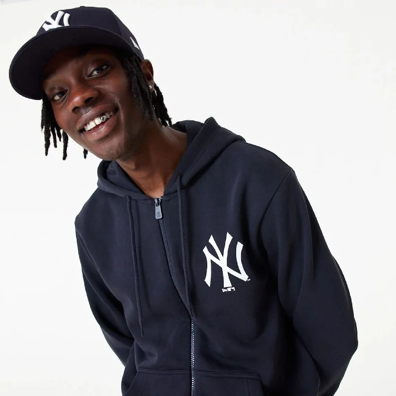Blowout Sale New York Yankees MLB Essential Navy Full Zip Hoodie