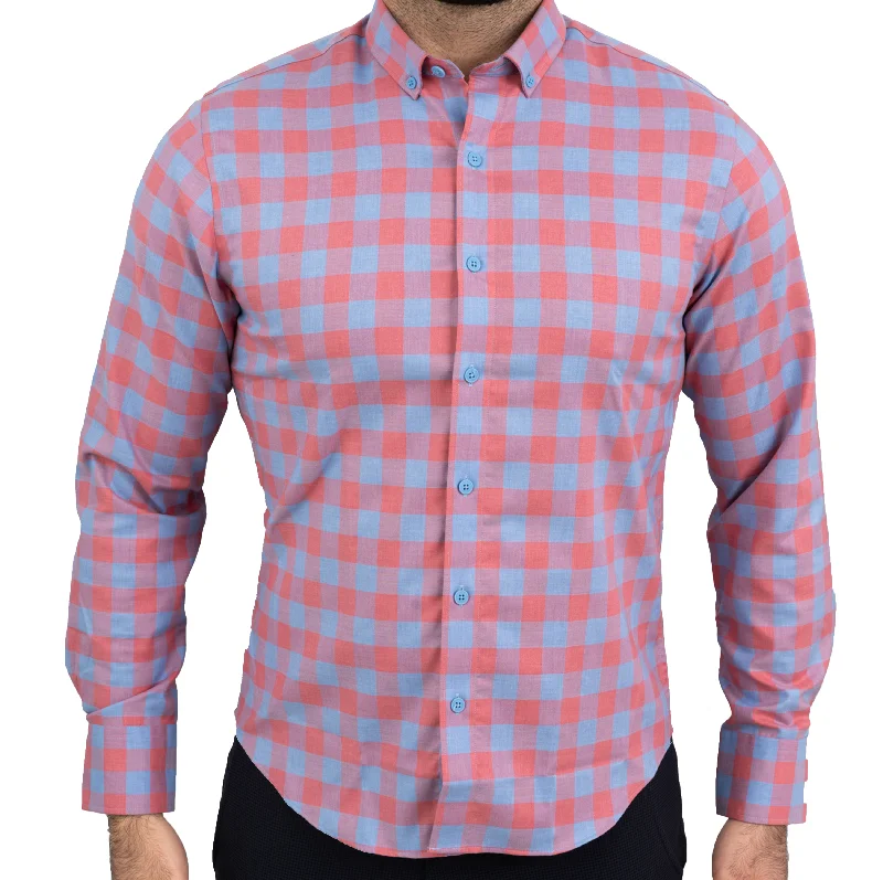 untuck(able) Salmon Gingham