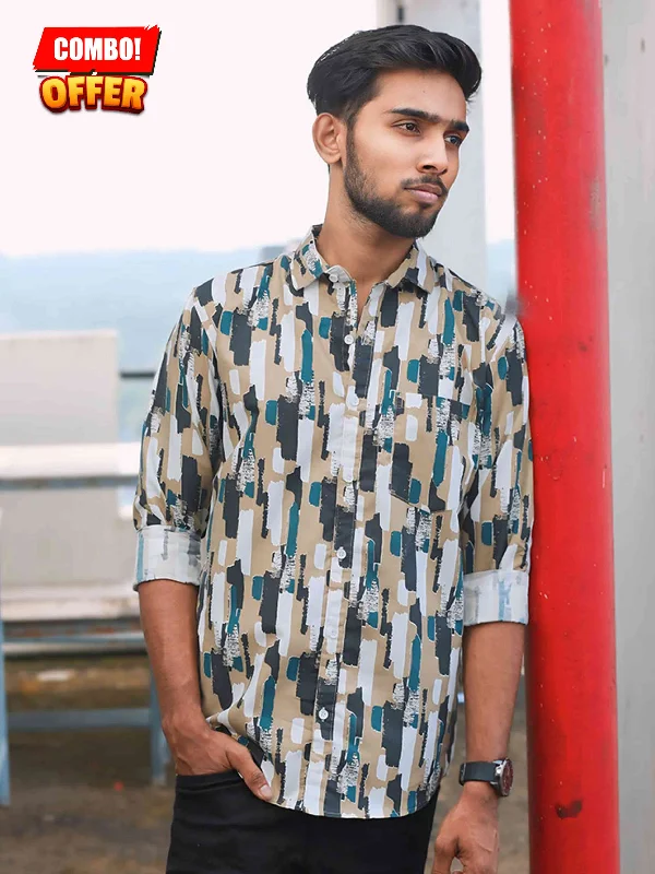 Now Available Combo Offer: Full-Sleeve Casual Shirts in Cotton Blend - ₹498