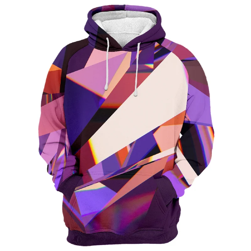 Deal Alert Abstract Purple Crystal Hoodie