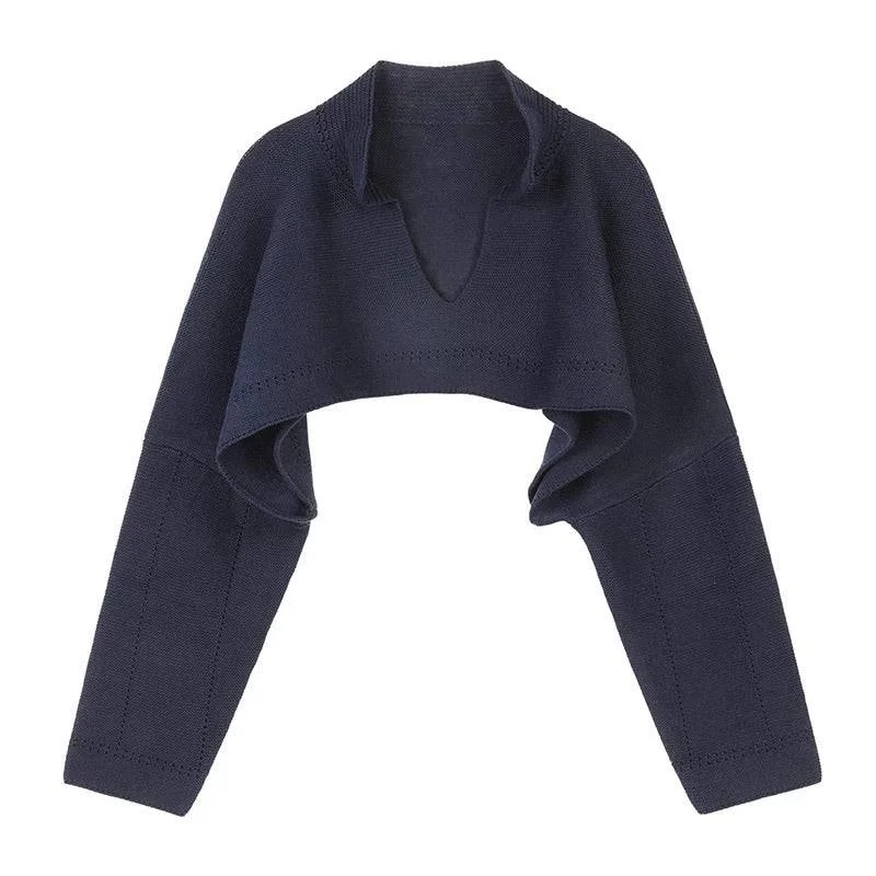 Unwind with Weekend Discounts Navy Blue Oversized Knit Raglan Sleeve Sweater