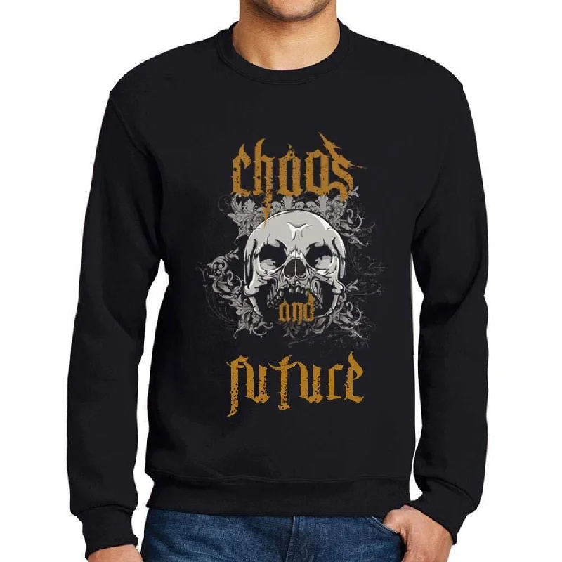 Ultrabasic - Homme Imprimé Graphique Sweat-Shirt Chaos and Future Noir Profond