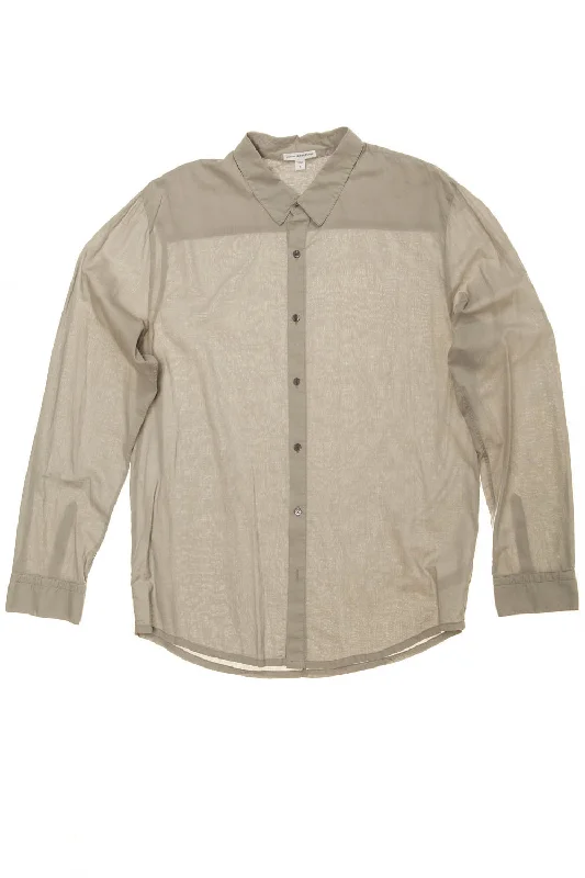 Weekend Specials to Savor James Perse - Long Sleeve Gray Button Down - 3