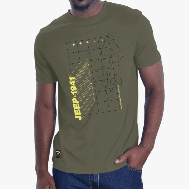 Jeep Mens Core Graphic Short Sleeve Tee Jungle