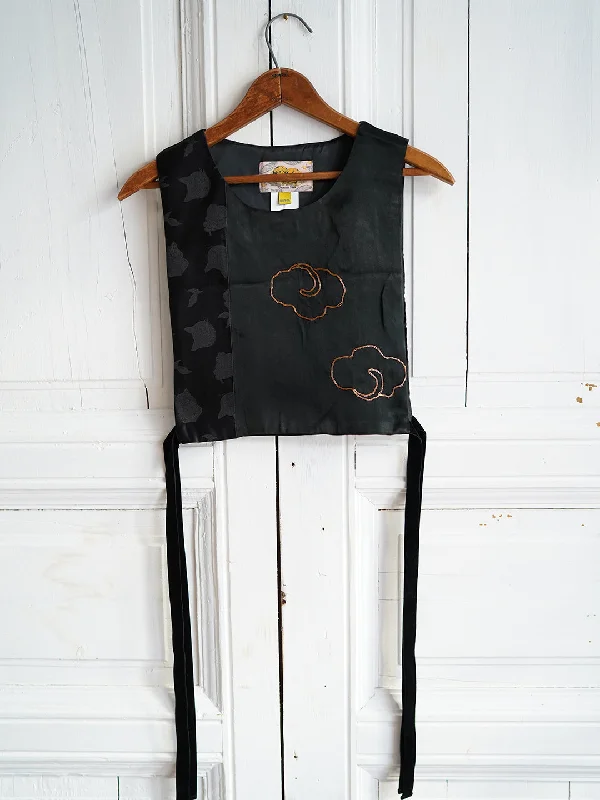 Value Pack Unlogical Poem Classical Style Gold Embroidery Patchwork Cat Brocade Smock
