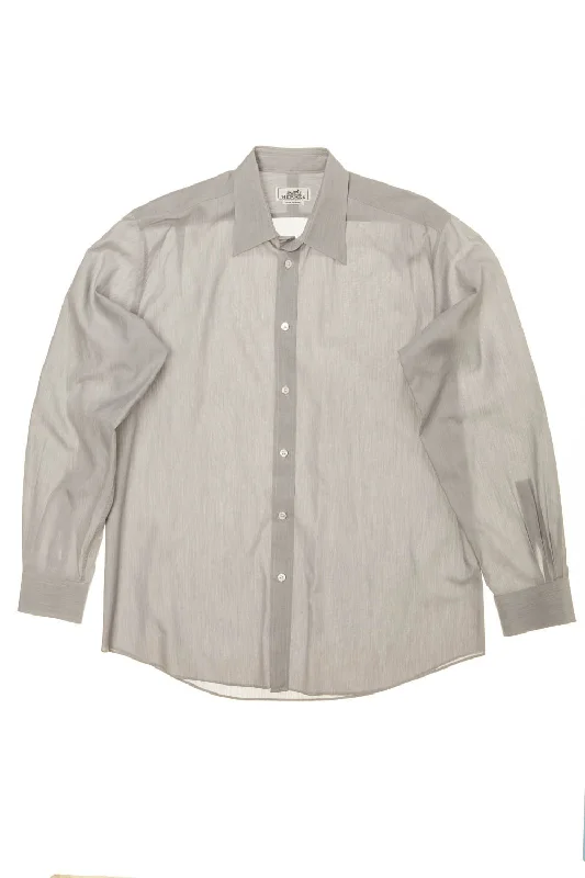Take Advantage Hermes - Light Grey Men's Dress Shirt - IT 42
