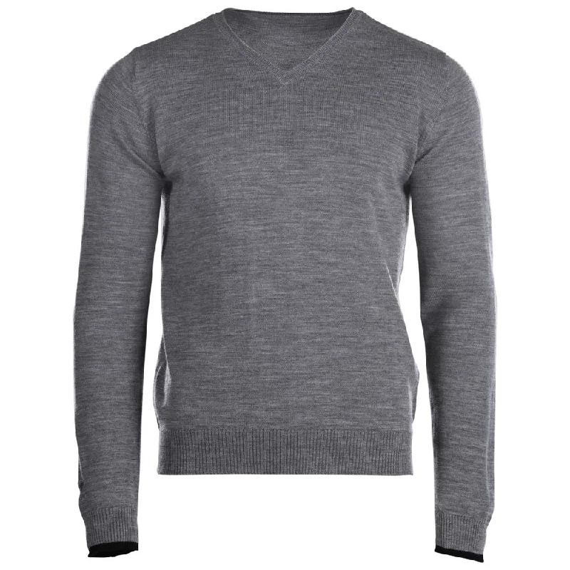 Hot Buy Mens Merino V Neck Sweater (Charcoal)