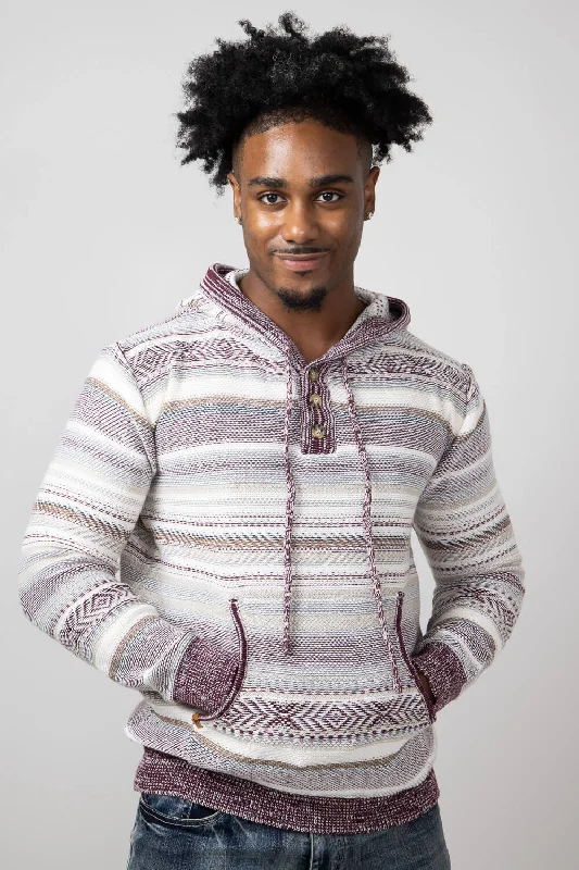 Simply Southern Hooded Sweater for Men in Port | PP-0224-MN-HD-SWTR-PORT