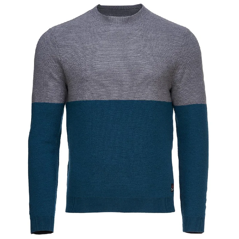 Unmissable Offer Mens Merino Honeycomb Sweater (Petrol/Charcoal)