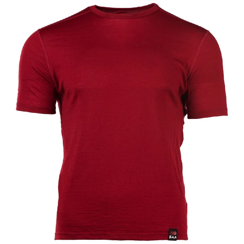 Price Cut Mens Merino 150 Short Sleeve Crew (Red)