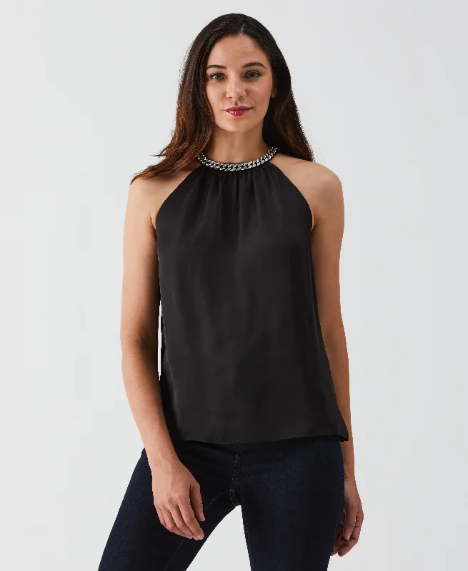 Weekend Discounts Worth Grabbing Embellished Halter Blouse
