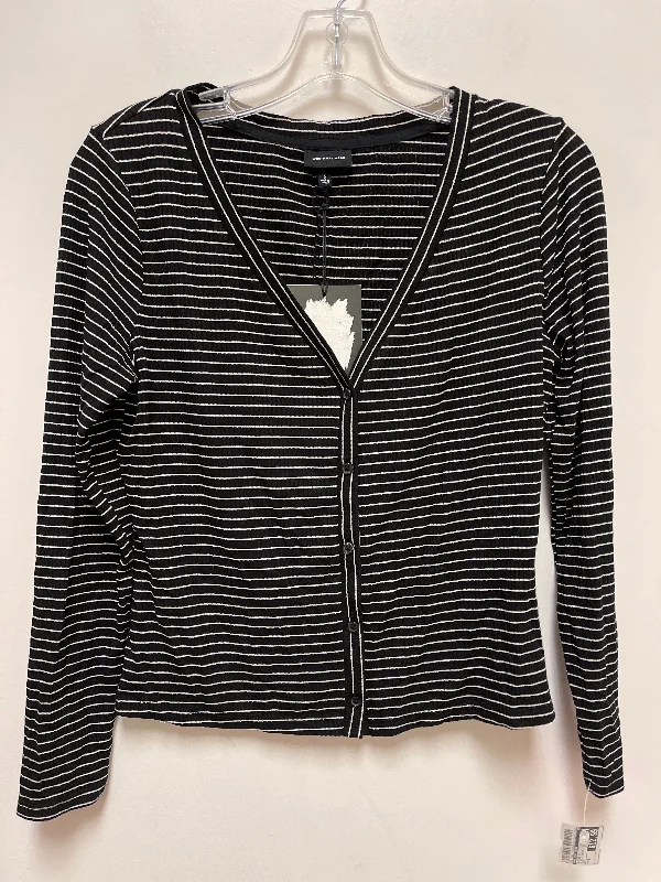 Year-End Clearance Blouse Long Sleeve By Who What Wear In Black & White, Size: S