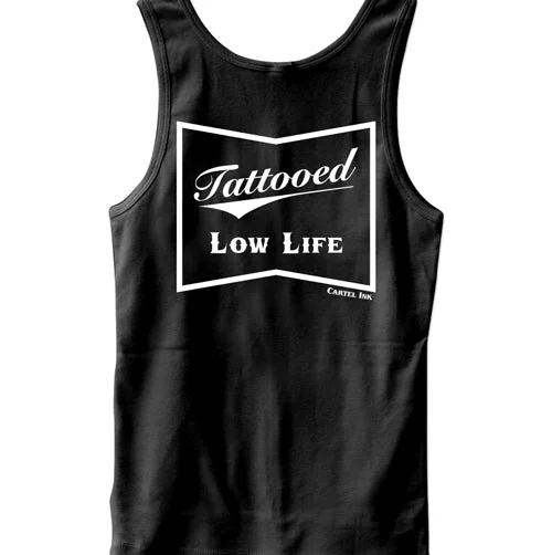 Pocket Logo Tattooed Low life Men's Tank Top