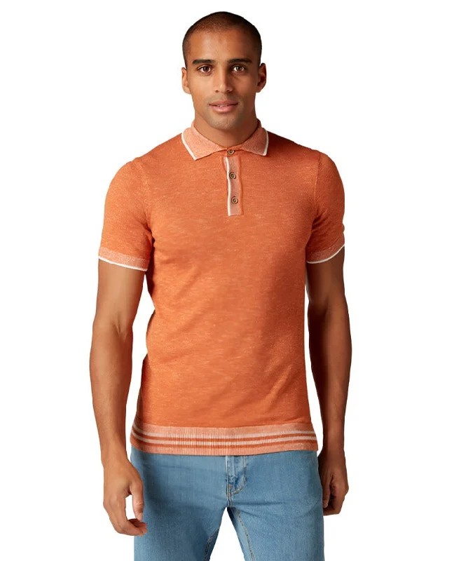 ID10289-Remus Orange Knitted Polo Moulinex