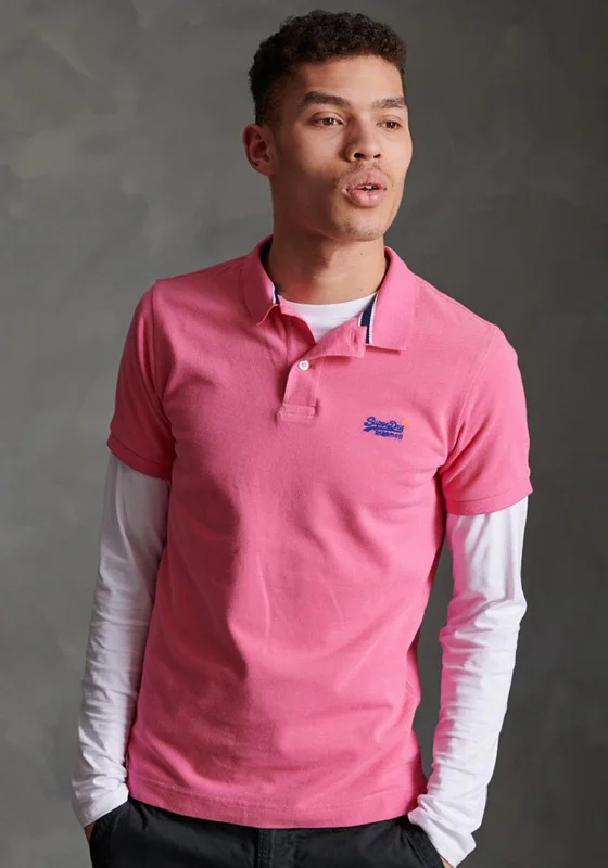 Epic Value Superdry Classic Pique Polo Shirt, Pink