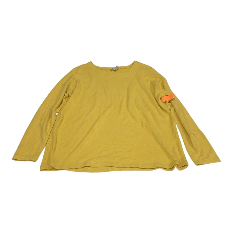 Major Deal Top Long Sleeve Basic By A New Day In Yellow, Size: Xl