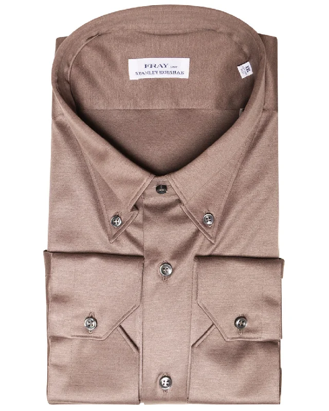 Flash Sale Taupe Boston Cotton Sportshirt