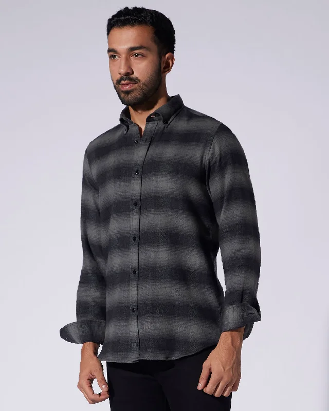 Special Price Japanese Flannel Checked Shirt - Green & Black