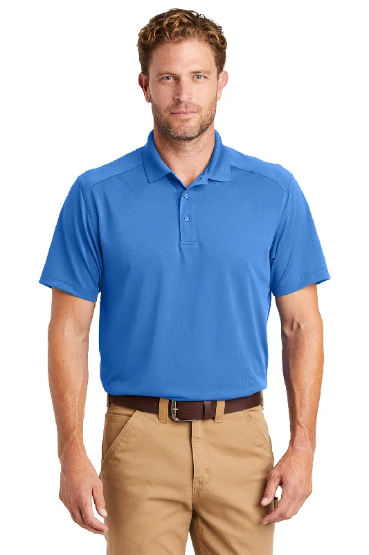 Lowest Prices CornerStone Mens Select Moisture Wicking Short Sleeve Polo Shirt - Lake Blue