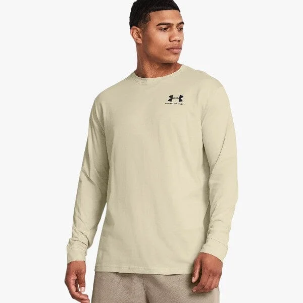 Weekend Deals to Brighten Your Day Under Armour Men's Sport style Left Chest Long Sleeve Tee 273 Beige Weekend Deals to Brighten Your Day Under Armour Men's Sport style Left Chest Long Sleeve Tee 273 Beige