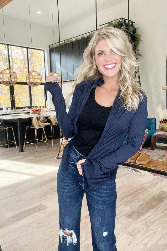Weekend Discounts to Delight Navy Layering Zip-Up